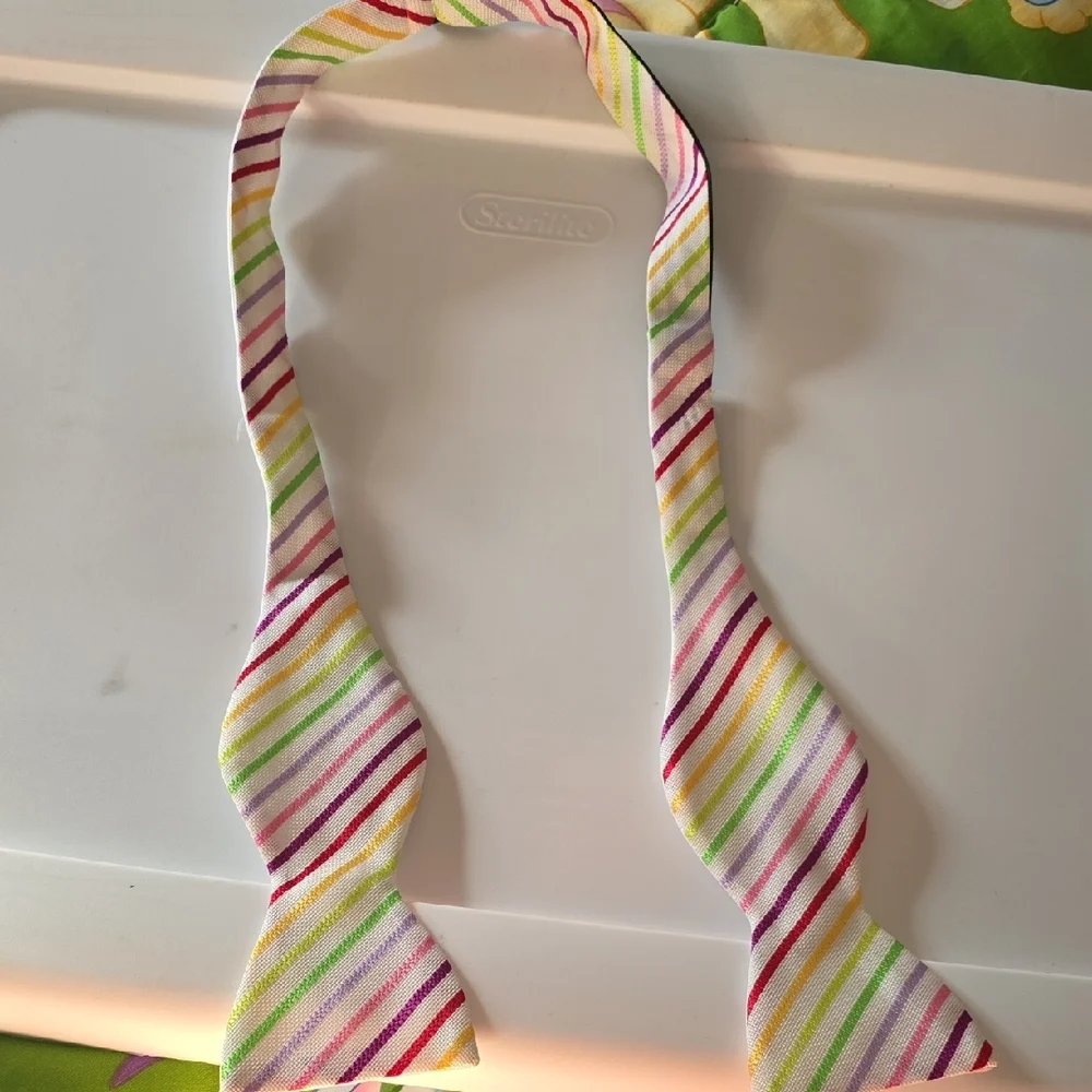 Colorful Striped Kids Bow Tie